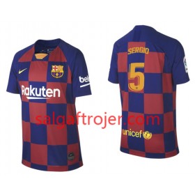 FC Barcelona Fodboldtrøjer Sergio Busquets 5 Hjemmebanesæt 2019/20 Kort ærmer